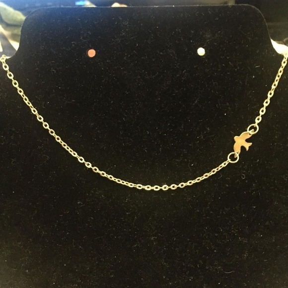 Petite Golden Off-Center Dove Necklace - Picture 4 of 8